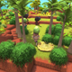 A character in Dinkum carries a fruit on their head.